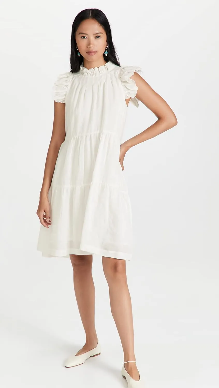 Sea Women's Tier Waverly Flutter Sleeve Dress