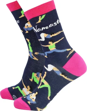 Smiling Faces MAKING SMILES SINCE 2001 Sock Therpay Womens Novelty Socks Funky Pattern Colorful Fun Dress Socks Smart Design Comfortable Breathable Socks - Namaste