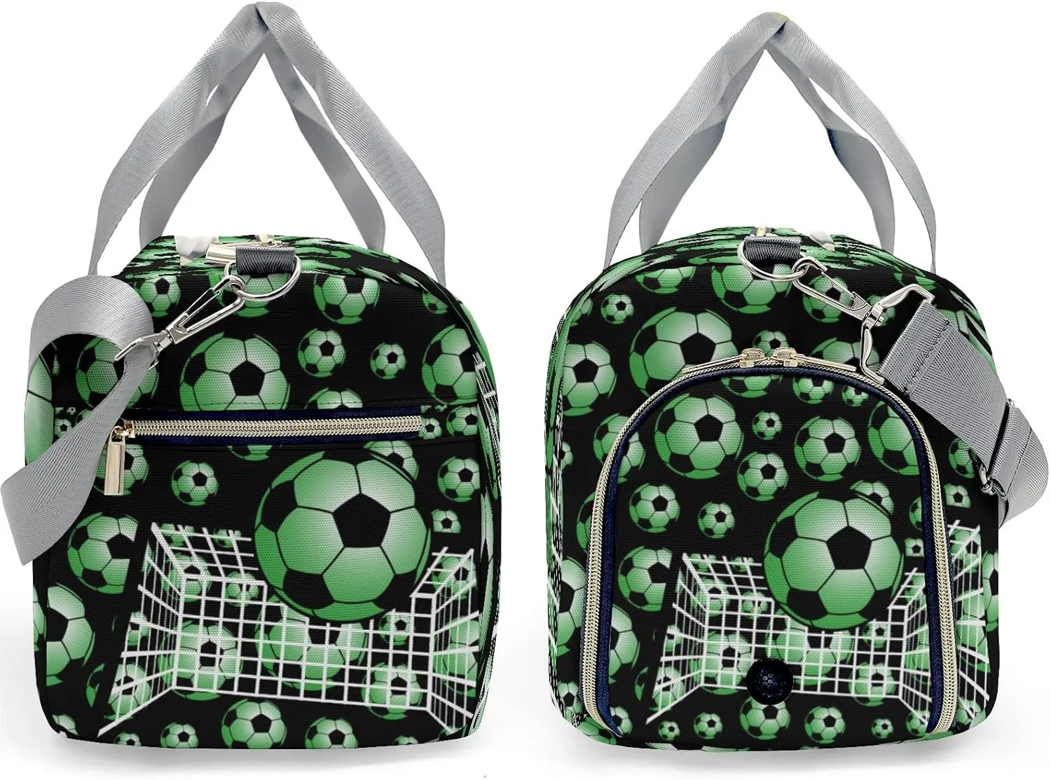 Soccer Ball Player Number Name Duffle Bag for Travel, Weekender Bag with Shoe Compartment, Carry On Overnight Bag Gym Bag Hospital Bags