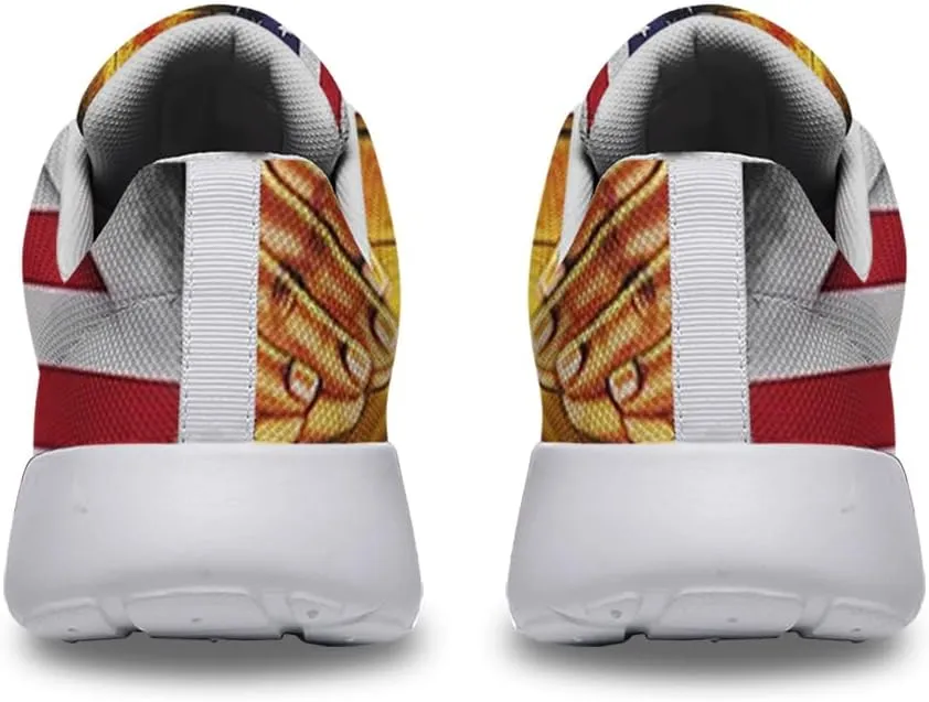 Sonzj-II Christian Jesus Shoes, Lace Up Walking Sneakers, Cross Running Shoes Mesh Breathable Sports Trainers