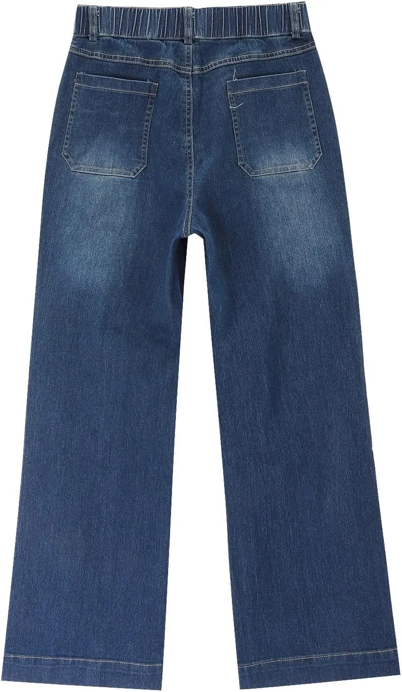 Stylish Wide-Leg Jeans for Women High-Waisted Formal Occasion Flattering Casual Pants Slimming Leisure Trendy Trouser