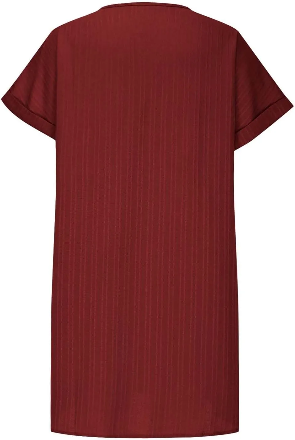 Summer Cotton Linen Collared Shift Shirt Dress Women Casual Loose Fit Roll-Up Short Sleeve V Neck Lounge Dresses