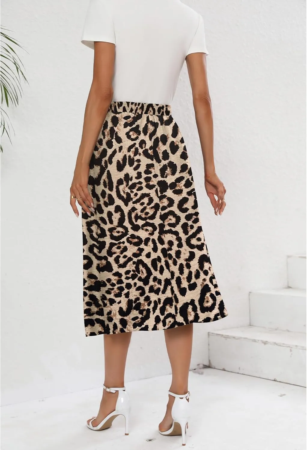 Summer Skirts with Pockets 2025 Boho Midi Length Skirt High Waisted Beach Cover Up for Women Trendy(S-2XL)