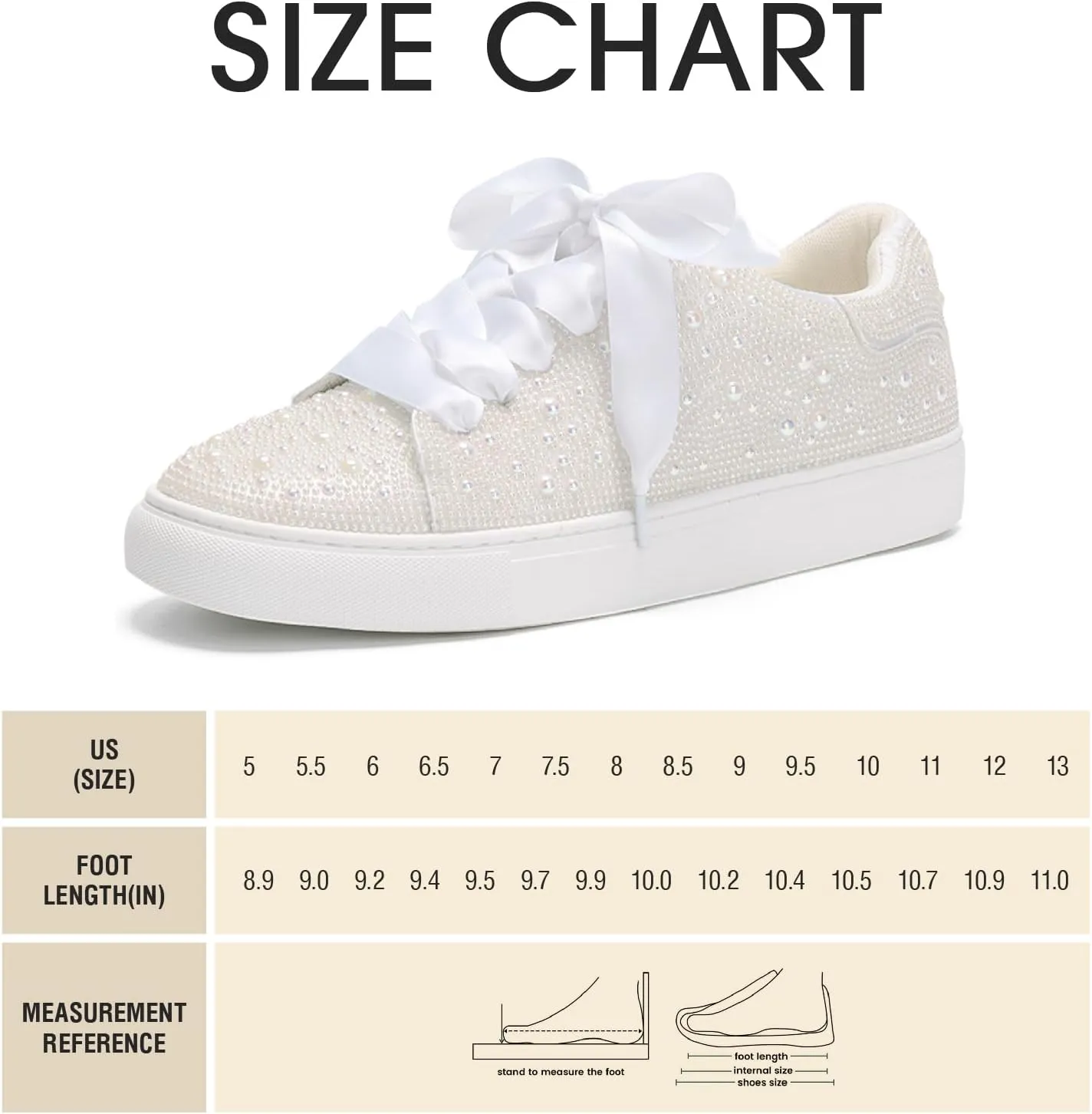 Suokdil Sparkle Rhinestone Sneakers for Women - Bling Fashion Bedazzled Platform Tennis Shoes - White Glitter Sequin Wedding and Party Shoe