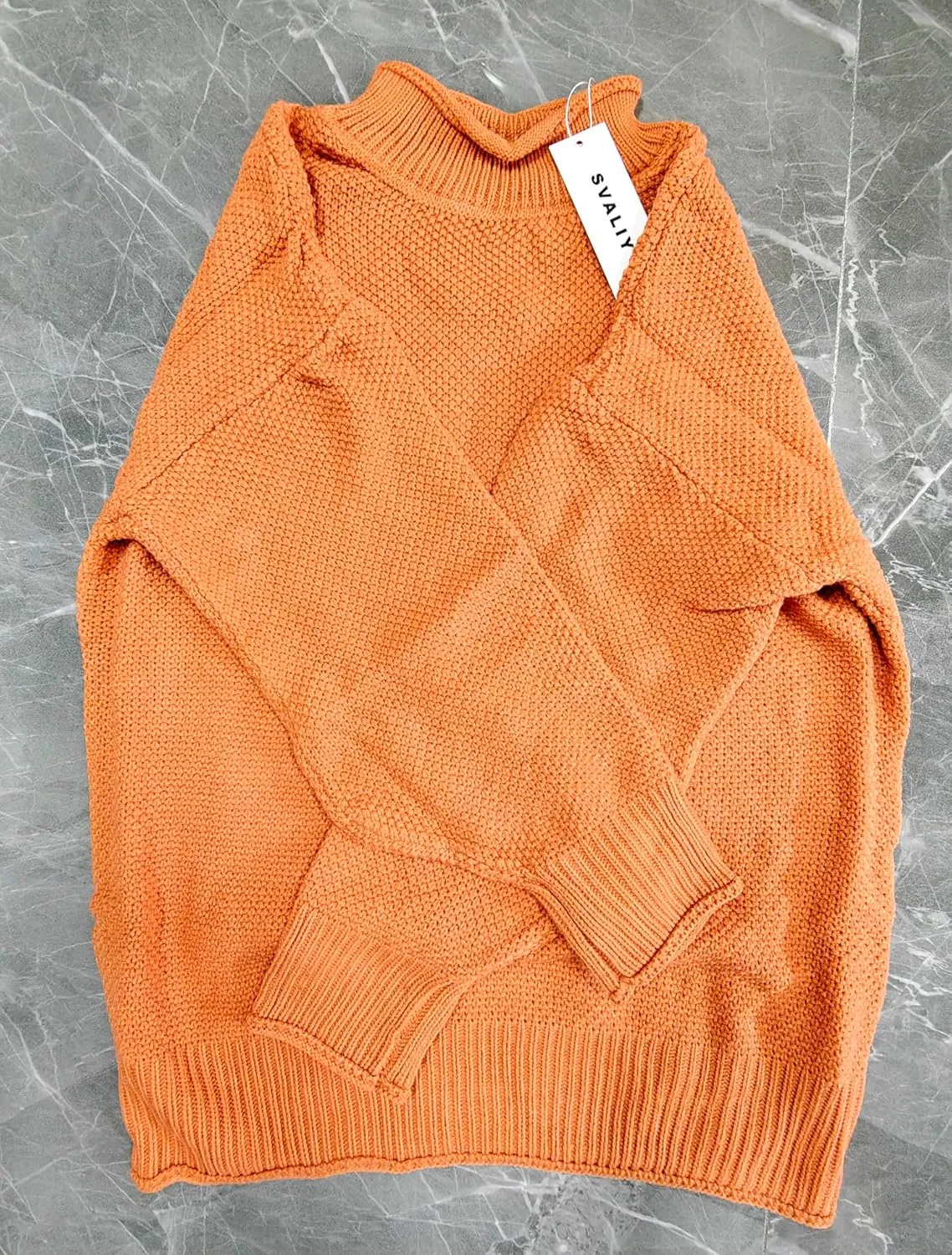SVALIY Womens Oversized Turtlenecks Sweaters Batwing Long Sleeve Chunky Pullover Knit Jumper