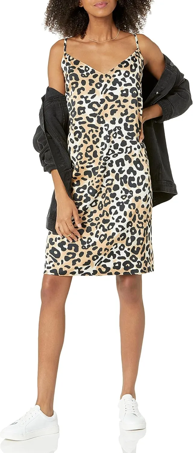 The Drop Women's Darcy Loose Tie-Back Silky Stretch Mini Slip Dress