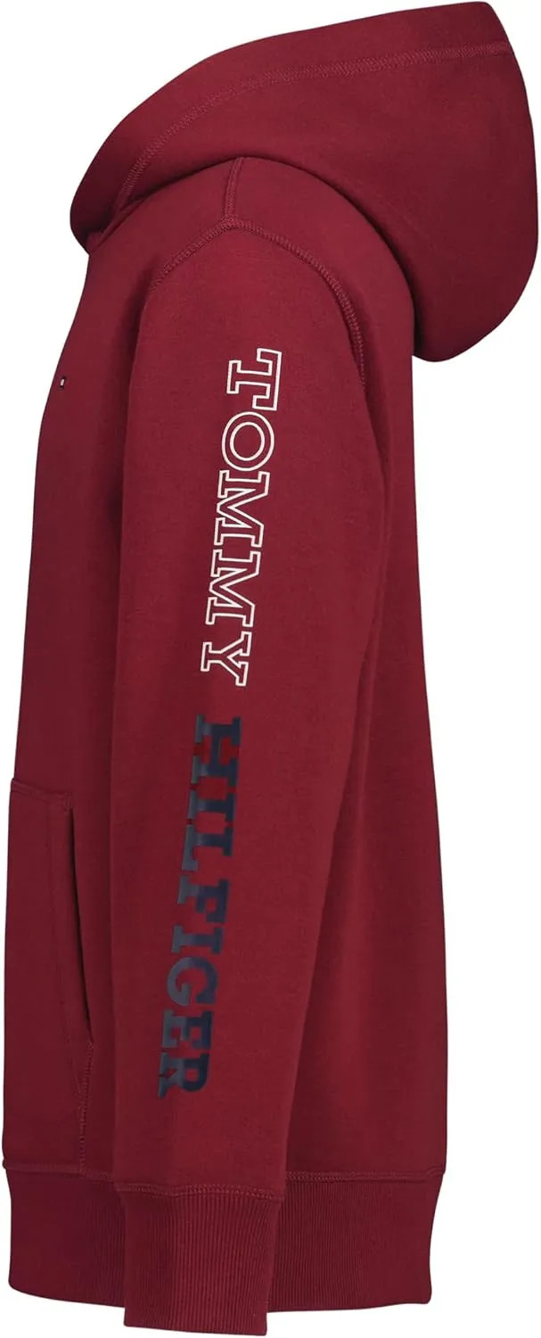 Tommy Hilfiger Boys' Long Sleeve Fleece Pull-Over Hoodie