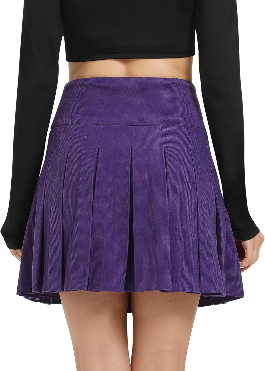 Urban CoCo Women's Pleated Mini Skirt Casual High Waisted Tennis Skirts with Shorts