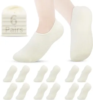 VOROLO No Show Socks for Womens,Low Cut Ankle Non Slip Flat Boat Invisible Liner Cushion Athletic Socks