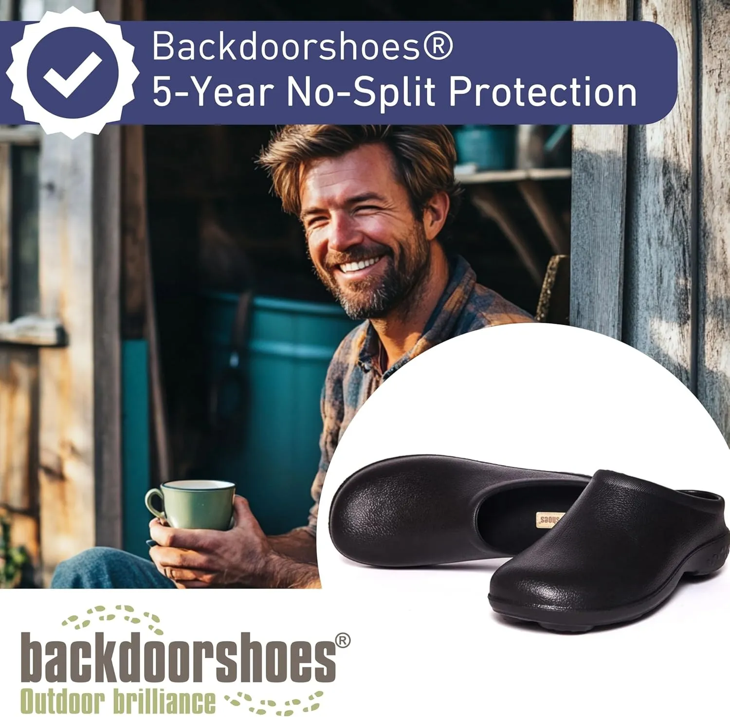 Waterproof Premium Garden Clog Shoes for Men with Arch Support