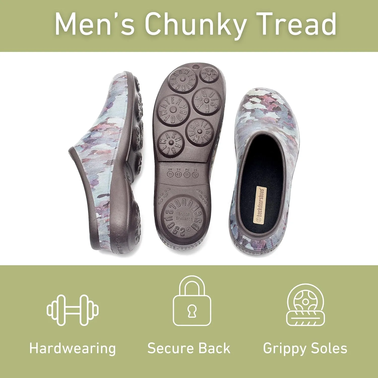 Waterproof Premium Garden Clog Shoes for Men with Arch Support