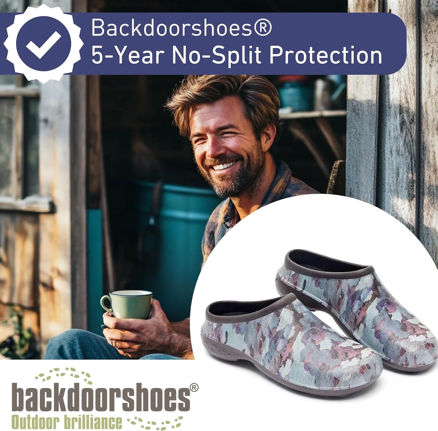 Waterproof Premium Garden Clog Shoes for Men with Arch Support