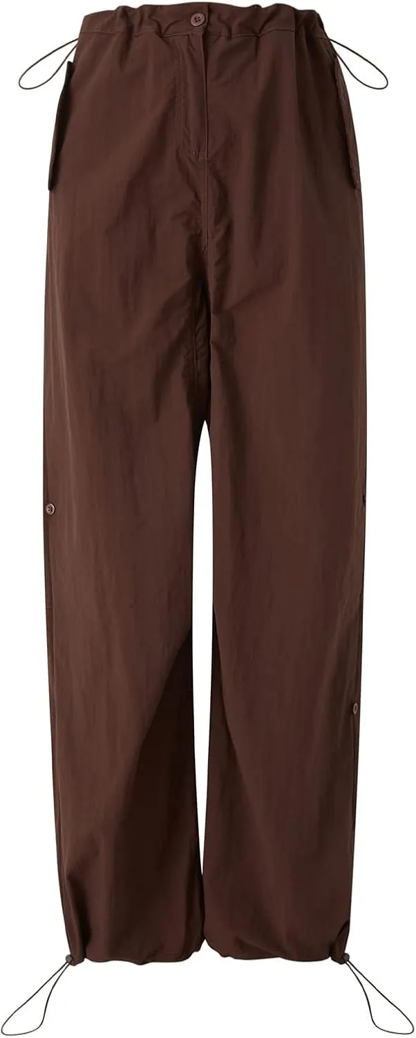 Women Cargo Trousers Drawstring Baggy Pants Loose Jogger Pants Parachute Pants Trendy Sweatpants Streetwearc