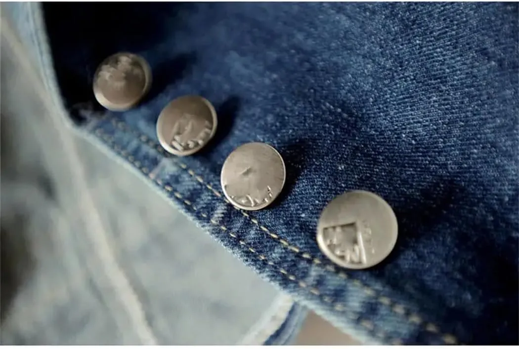 Women Casual Denim Vest Jacket Spring Autumn Sleeveless Short Jeans Waistcoats Single-Breasted Tops