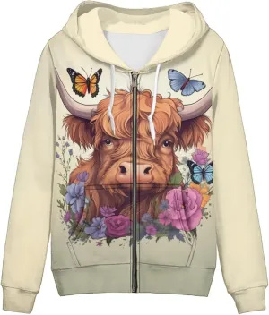 Women Casual Zip Up Hoodie Jacket Lightweight Comfy Loose Long Sleeve Sweatshirt with Pockets XS-5XL