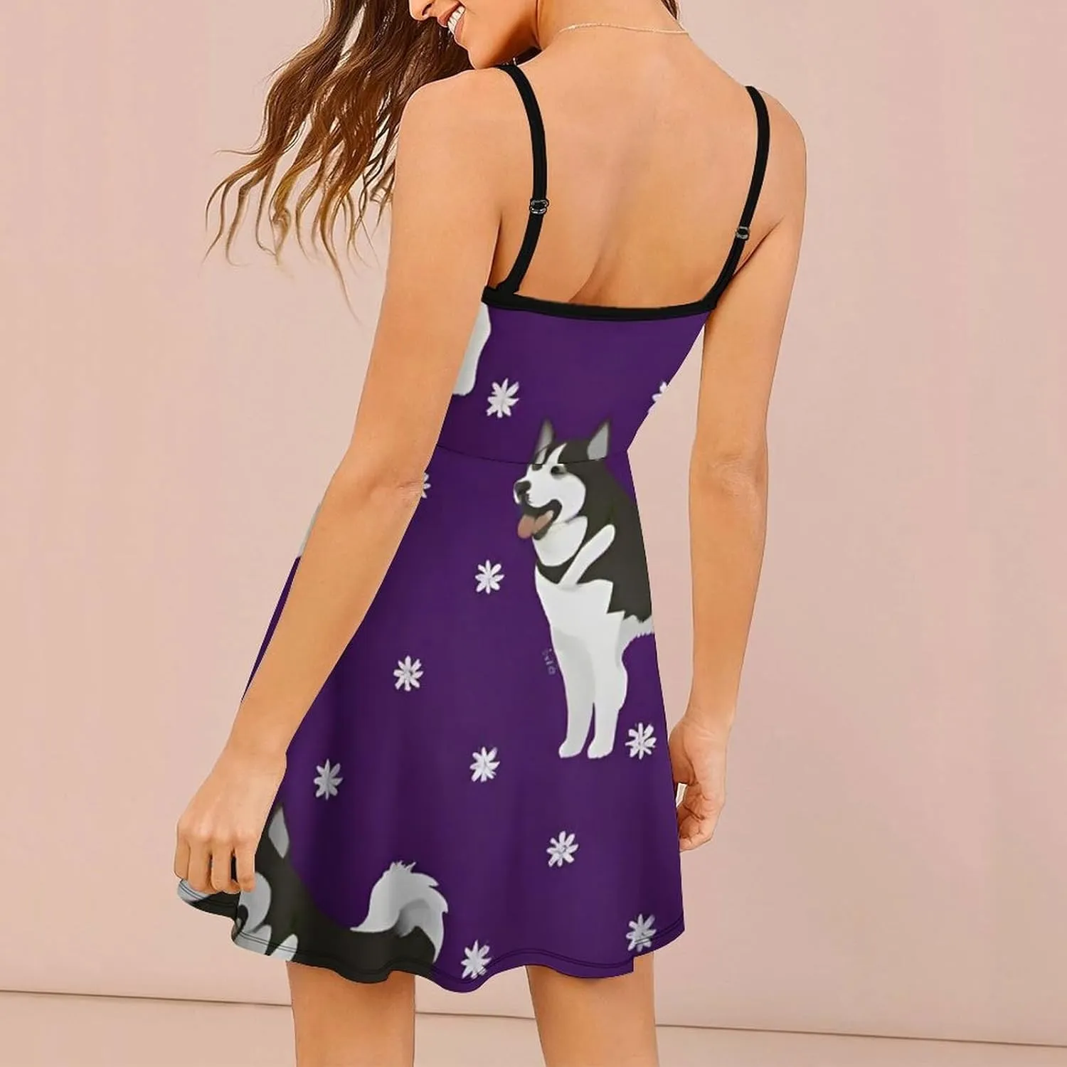 Women Girls Wrap Sleeveless Flared Midi Dress for Vacation Party Wedding