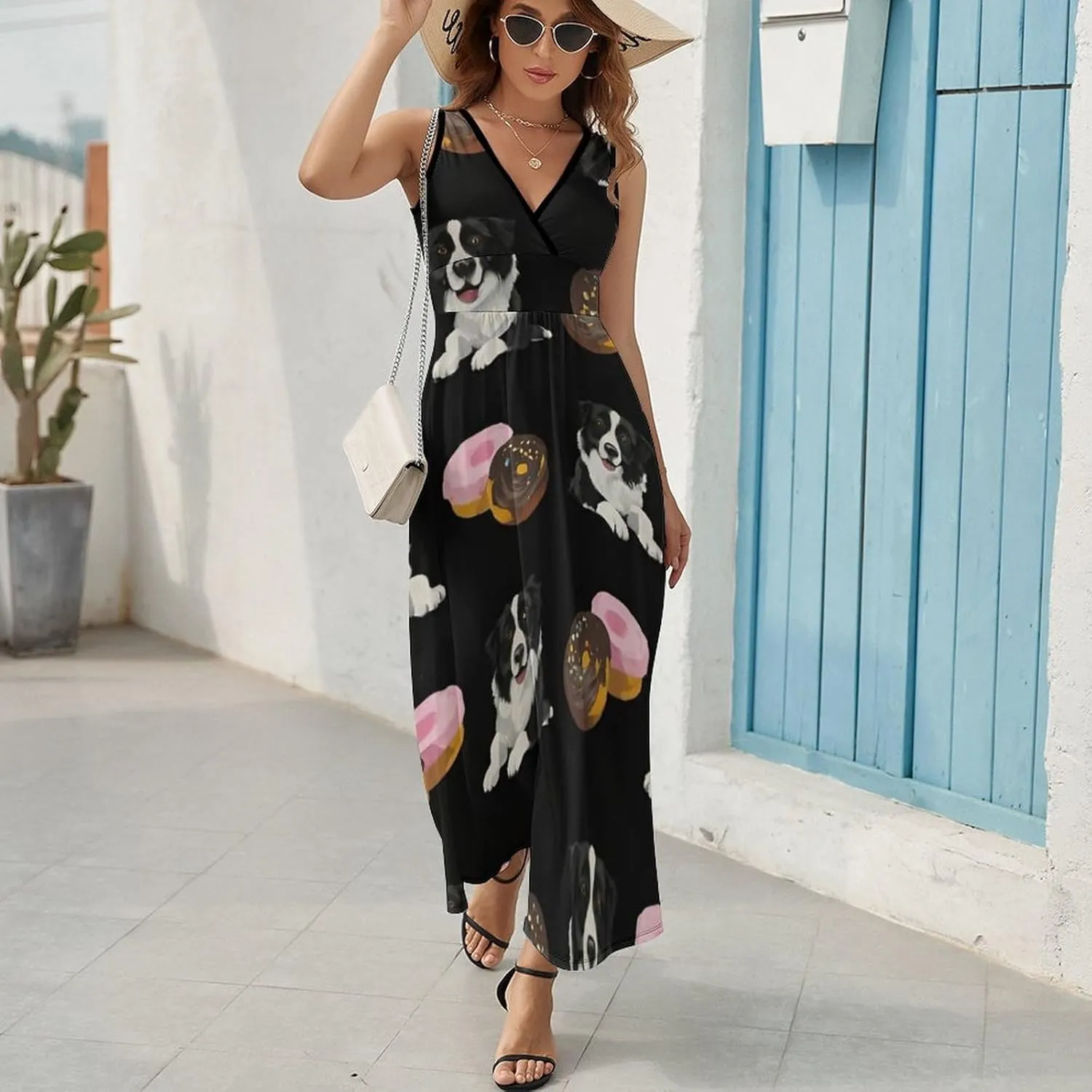 Women Ladies Casual Summer Flared Midi Dress for Vacation Party Wedding