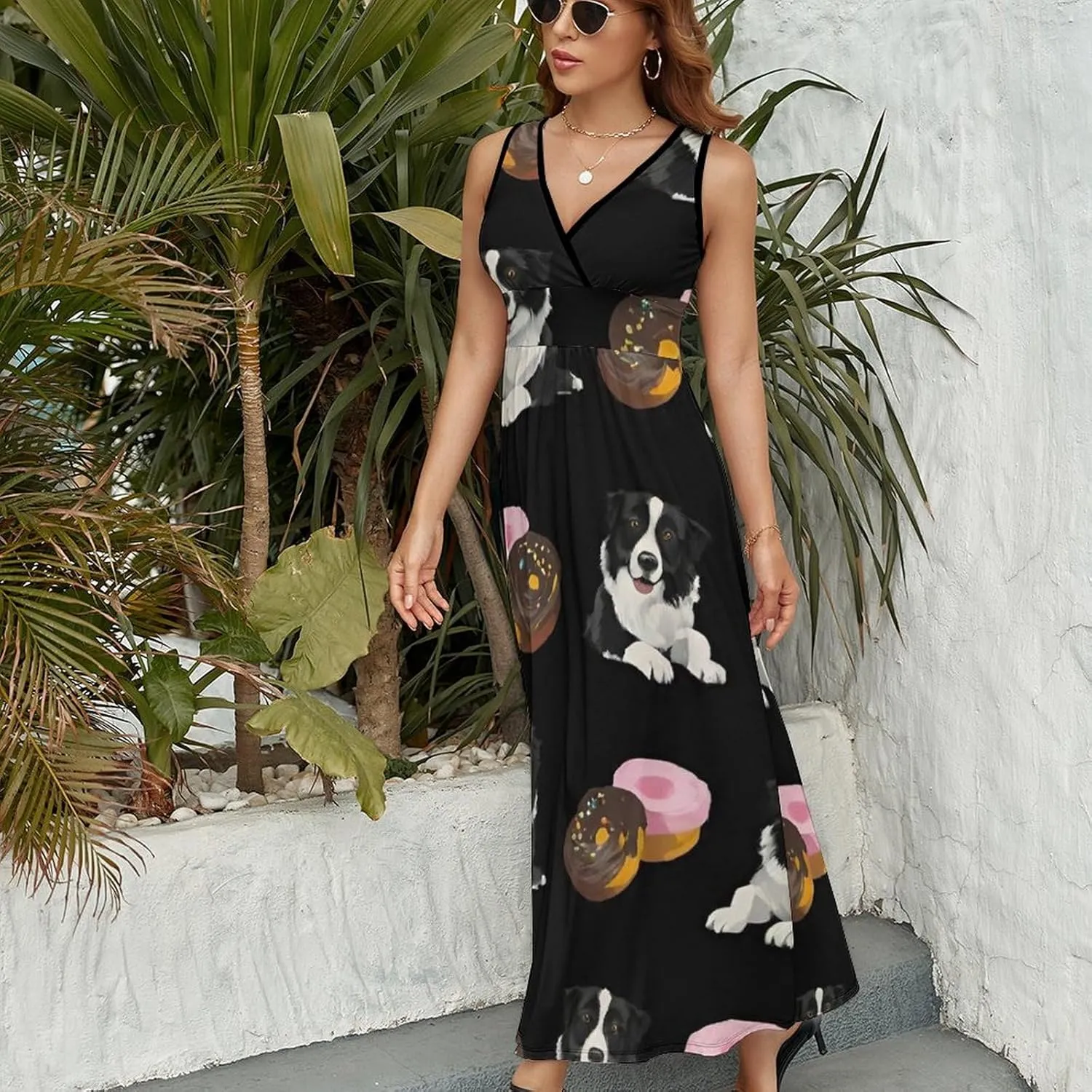Women Ladies Casual Summer Flared Midi Dress for Vacation Party Wedding
