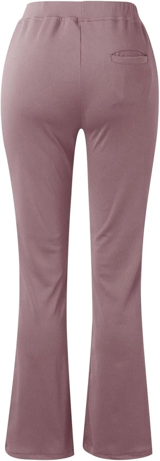 Women Office Work Dressy Pants Stretch High Waist Tummy Control Slim Fit Tight Trouser Trendy Solid Flowy Casual Pant