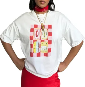 Women Oversized Floral Graphic Tees Tops Y2k Aesthetic Vintage Baggy T-Shirts Summer Preppy Teen Girl Clothes