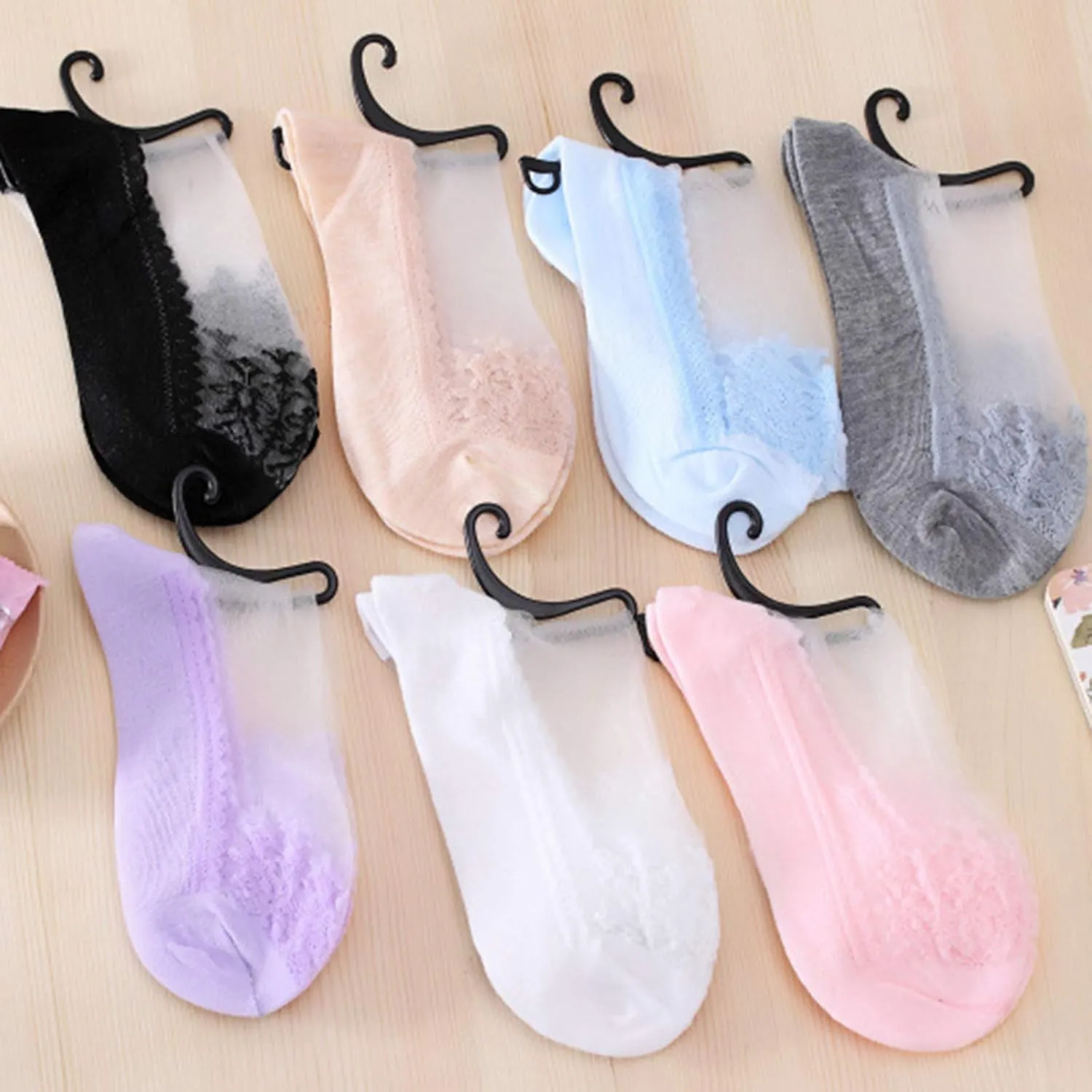Women's and Men Gym Compression Socks Cozy Socks Fashion Trendy Low Cut Athletic Comfy Socks for Women Mesh Lace Long