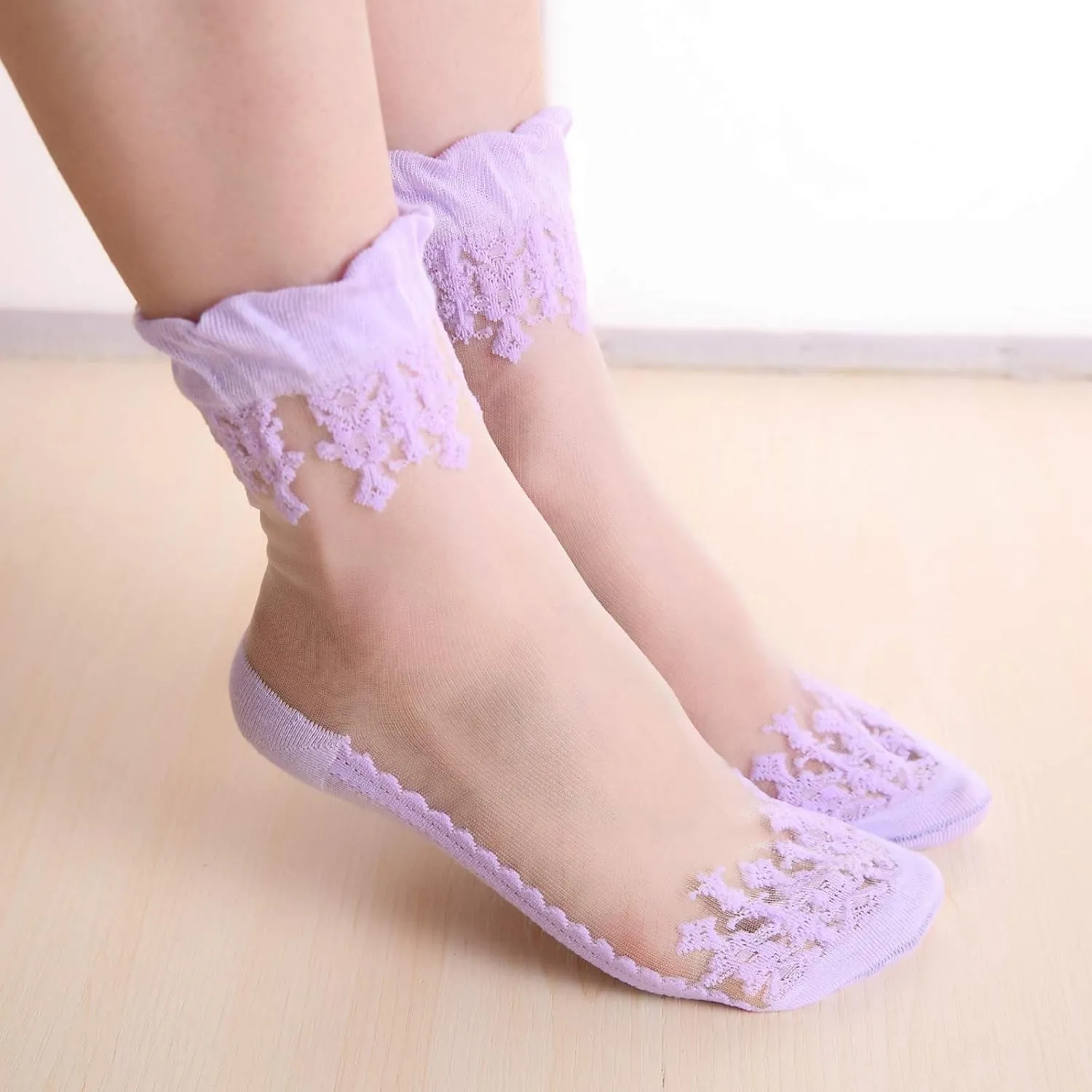 Women's and Men Gym Compression Socks Cozy Socks Fashion Trendy Low Cut Athletic Comfy Socks for Women Mesh Lace Long