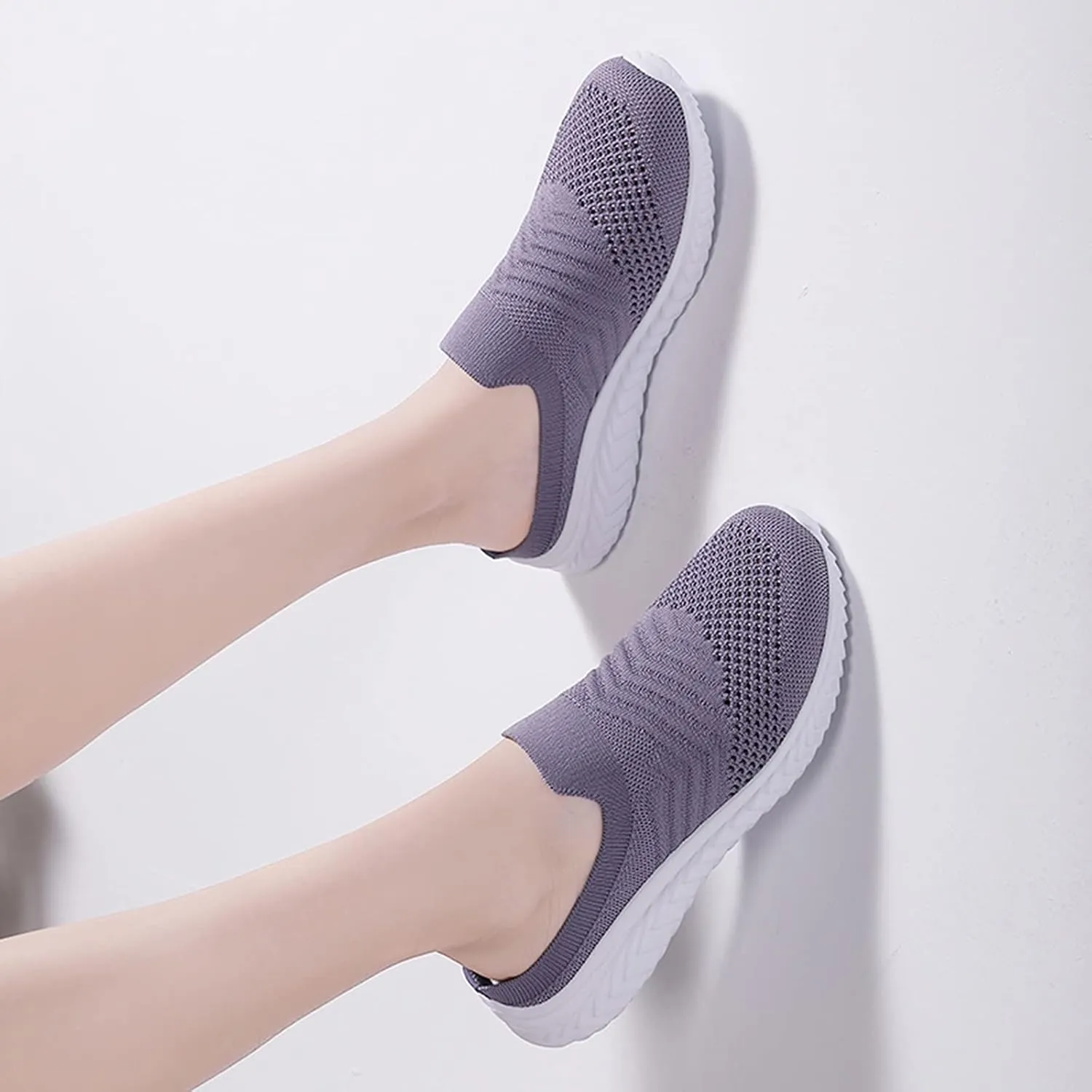 Women's Backless Walking Sneakers Summer Slip-on Tennis Shoes Men Slip On Men Shoes Casual Wedge Sneakers Waterproof Tennis Shoe Cross Trainer Shoe