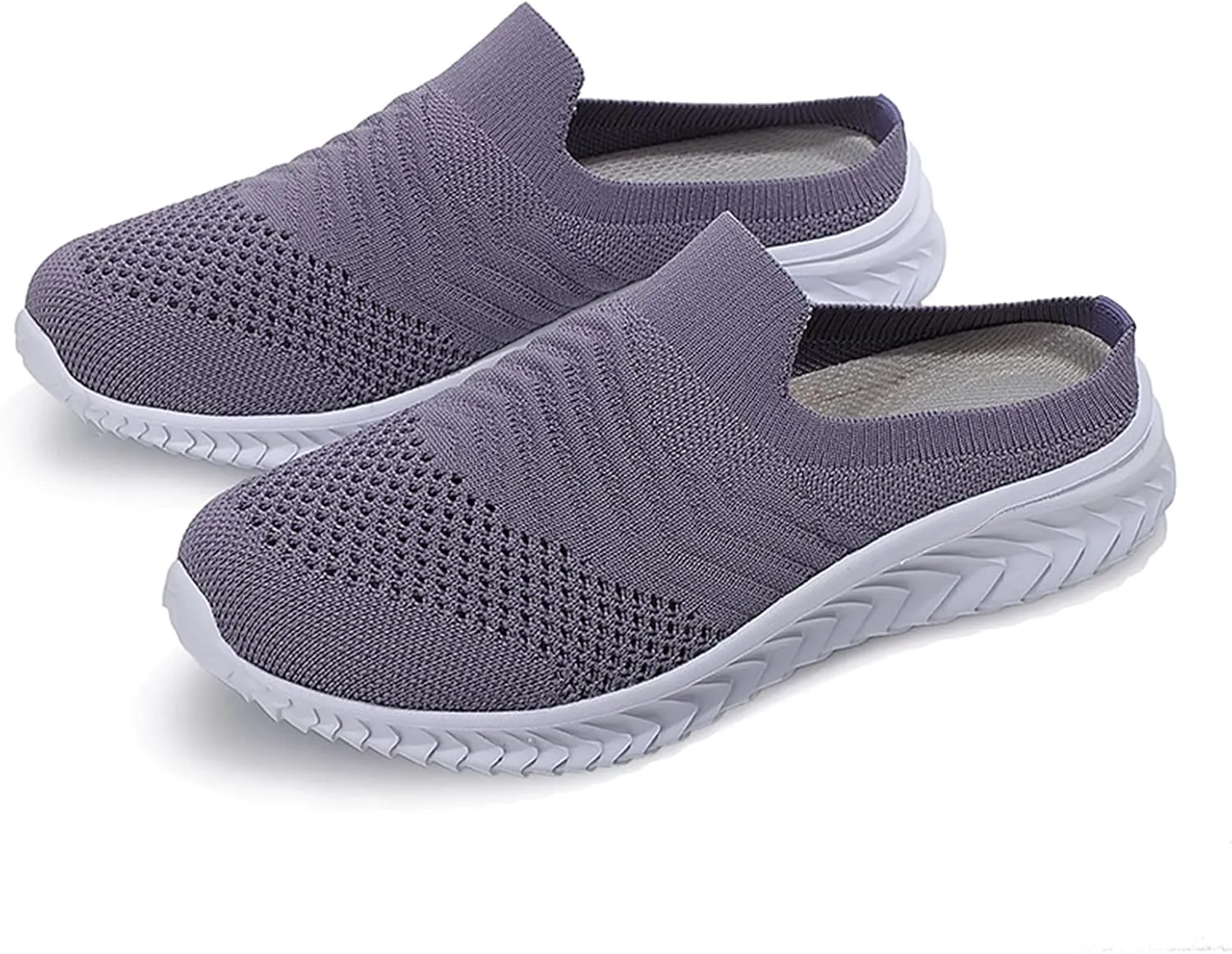 Women's Backless Walking Sneakers Summer Slip-on Tennis Shoes Men Slip On Men Shoes Casual Wedge Sneakers Waterproof Tennis Shoe Cross Trainer Shoe