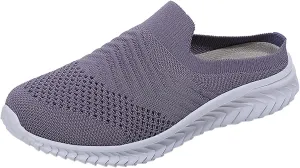Women's Backless Walking Sneakers Summer Slip-on Tennis Shoes Men Slip On Men Shoes Casual Wedge Sneakers Waterproof Tennis Shoe Cross Trainer Shoe