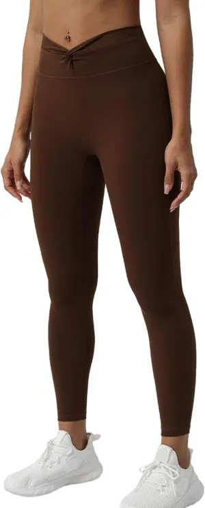 Womens Butt Lifting Yoga Pants V Twist High Waist Compression Workout Athletic Fitness Leggings