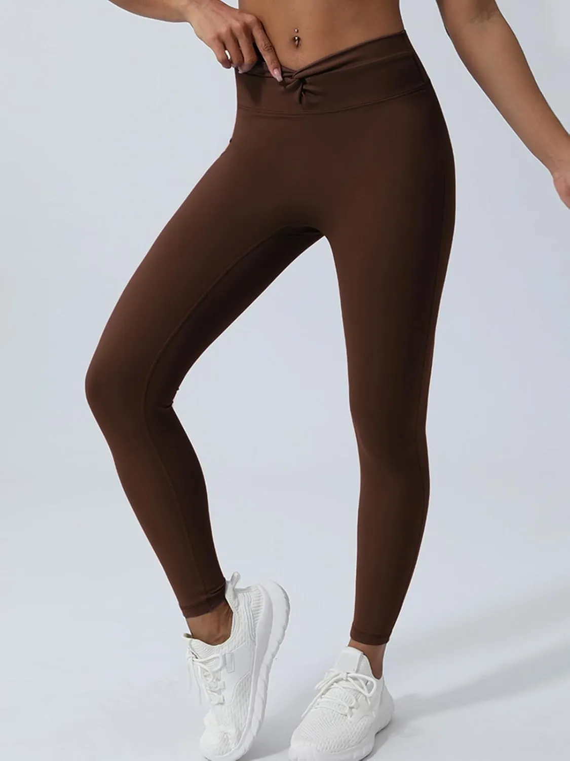 Womens Butt Lifting Yoga Pants V Twist High Waist Compression Workout Athletic Fitness Leggings
