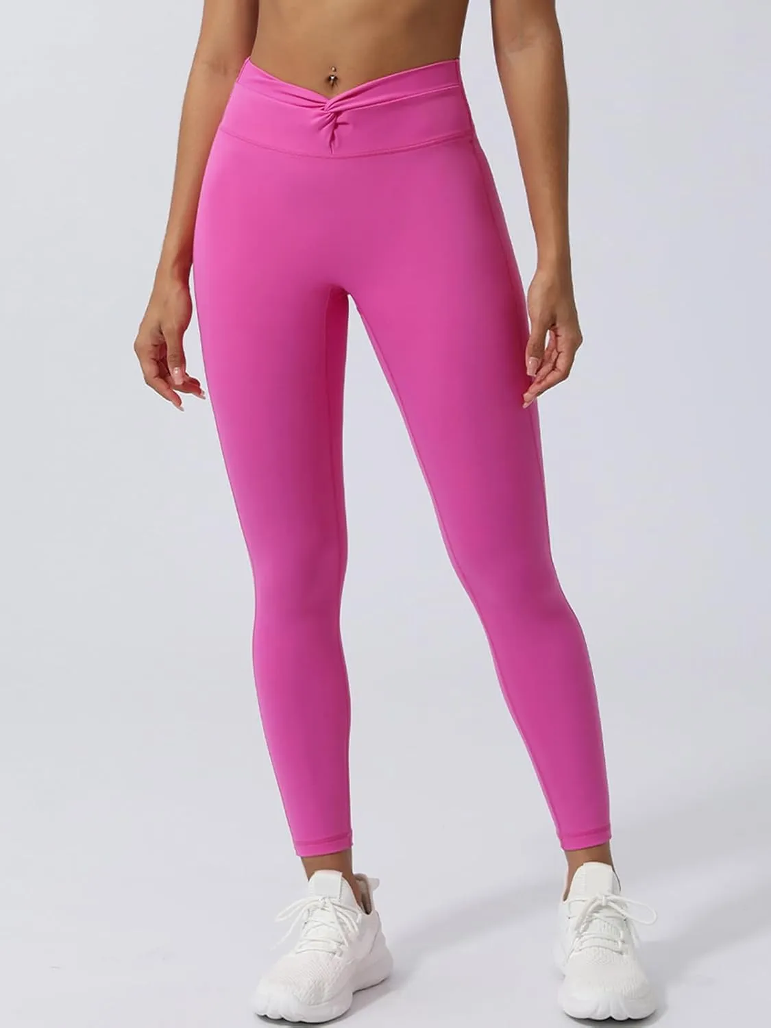 Womens Butt Lifting Yoga Pants V Twist High Waist Compression Workout Athletic Fitness Leggings