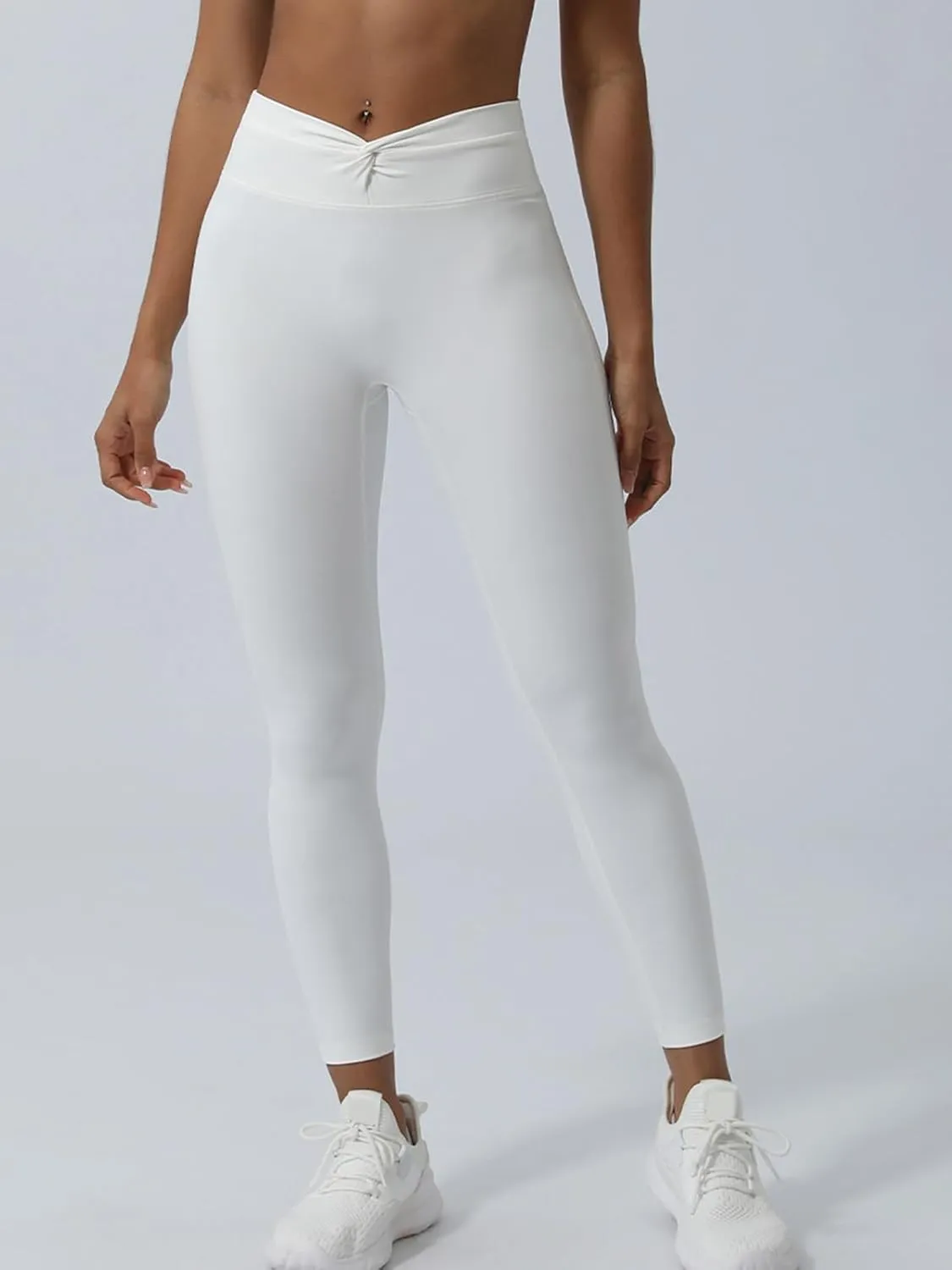 Womens Butt Lifting Yoga Pants V Twist High Waist Compression Workout Athletic Fitness Leggings