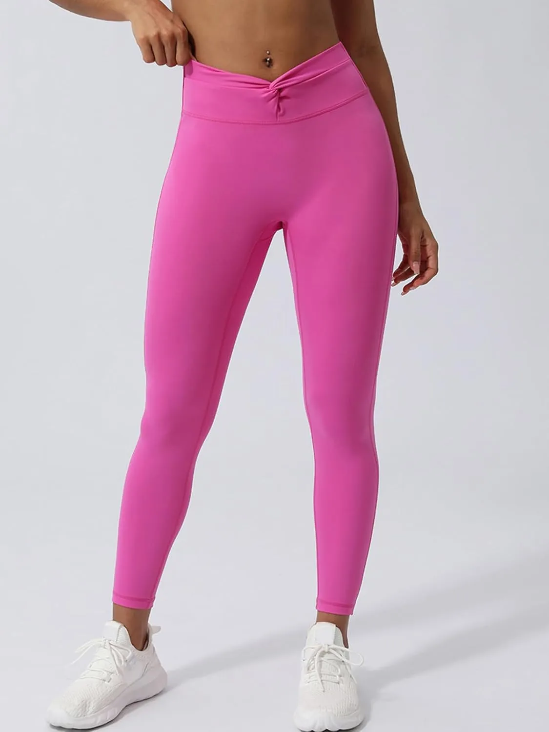 Womens Butt Lifting Yoga Pants V Twist High Waist Compression Workout Athletic Fitness Leggings