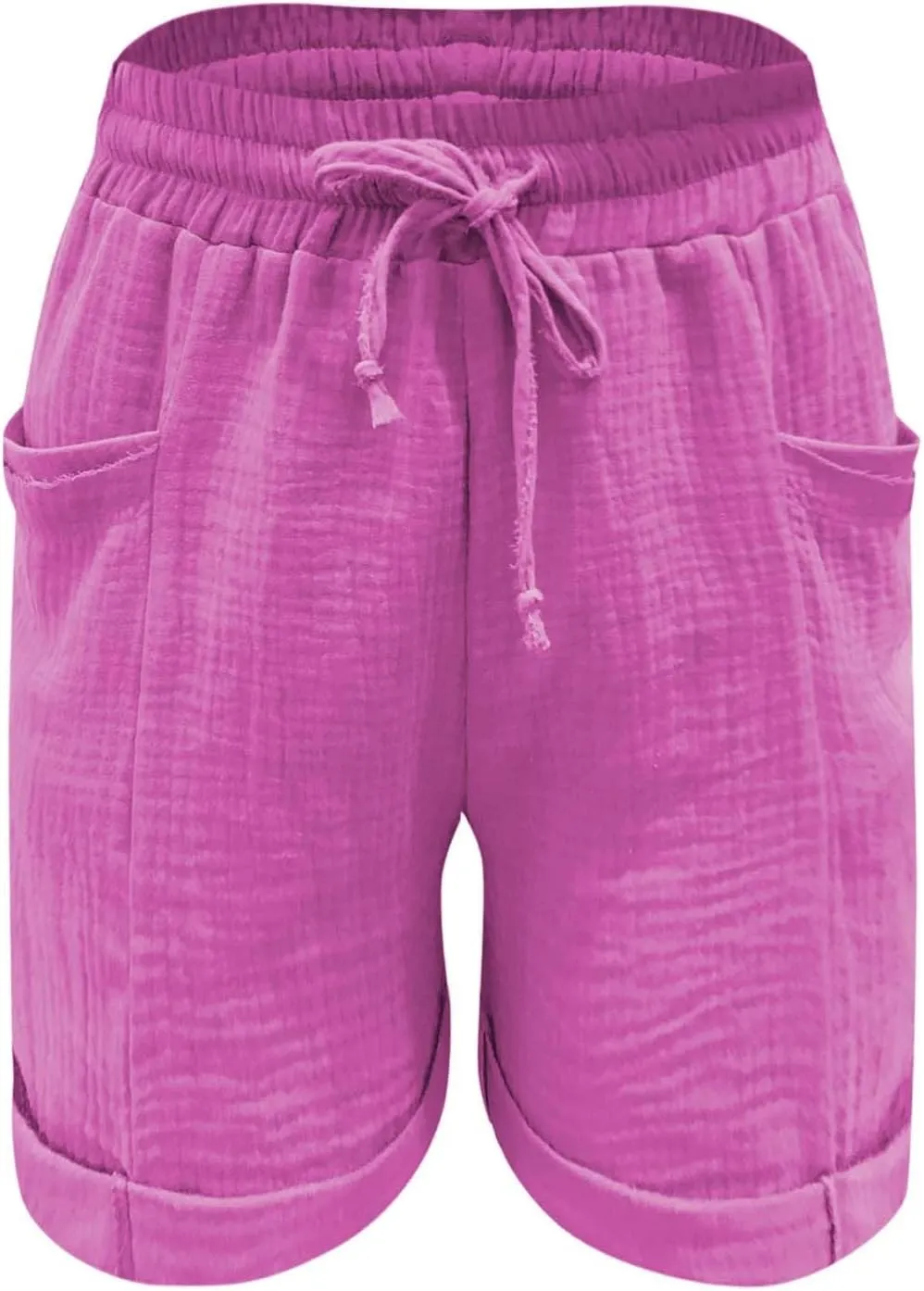 Womens Casaul Drawstring Linen Shorts Summer Hawaiian Beach Athletic Bermuda Sweatpant Elastic Waist Y2K Casual Short