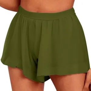 Women's Casual Pleated Shorts Stylish Skirts for Daily Wears Ultra High-Waist Butt Lift Shorts Fashion Stretch Skirts