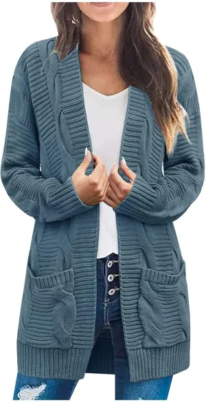 Women's Chunky Cardigan Sweater Jacket, Women's Chunky Sweater, Soft Knit Cardigan Sweater with Pockets