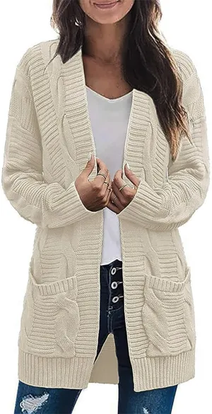 Women's Chunky Cardigan Sweater Jacket, Women's Chunky Sweater, Soft Knit Cardigan Sweater with Pockets