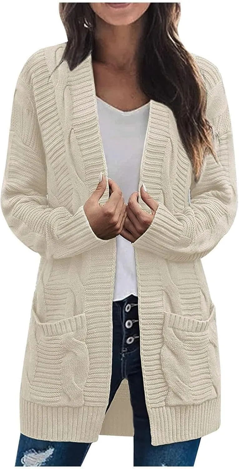 Women's Chunky Cardigan Sweater Jacket, Women's Chunky Sweater, Soft Knit Cardigan Sweater with Pockets