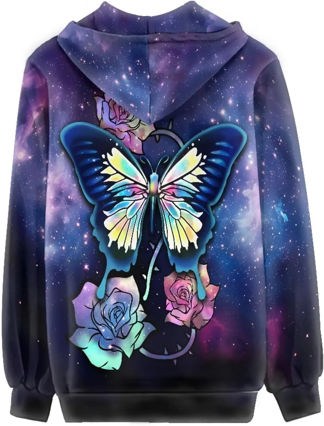 Women's Fashion Hoodies Sweatshirt Teen Girls Zip Up Jacket Long Sleeve Pullover Top XS-5XL