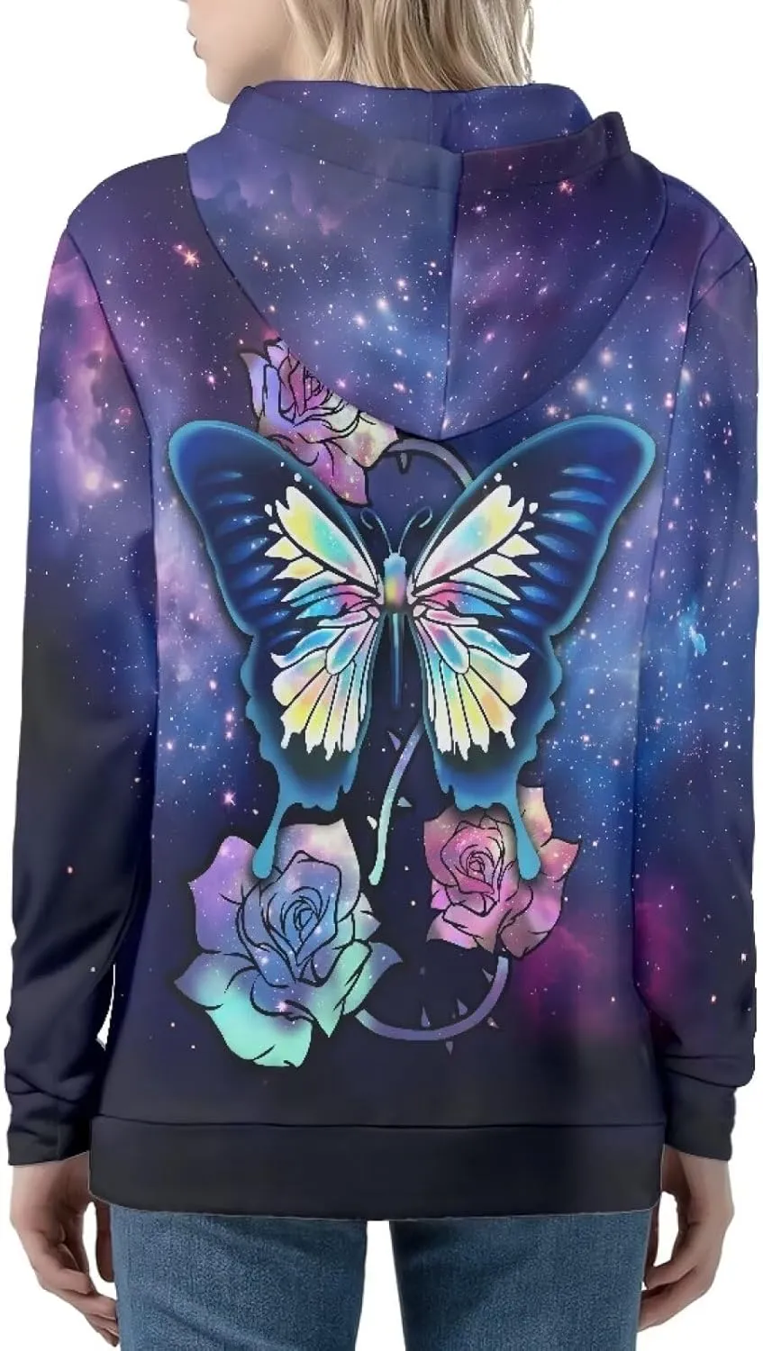Women's Fashion Hoodies Sweatshirt Teen Girls Zip Up Jacket Long Sleeve Pullover Top XS-5XL