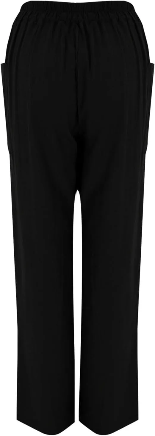 Women's Fashionable Ankle Pants Trendy Cotton Linen Lounge Trouser Versatile Work Home Office Yoga Hiking Casual Pant