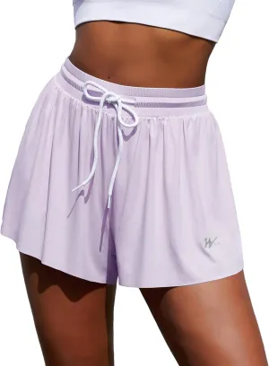 Womens Flowy Athletic Shorts Workout Running Butterfly Shorts Gym Yoga Comfy Summer Cute Shorts with Inner Pockets