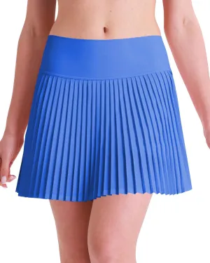 Women's High-Waisted Pleated Tennis Skirt with Shorts and Pockets: Lightweight Athletic Golf Skorts