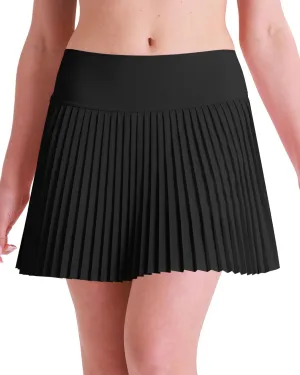 Women's High-Waisted Pleated Tennis Skirt with Shorts and Pockets: Lightweight Athletic Golf Skorts