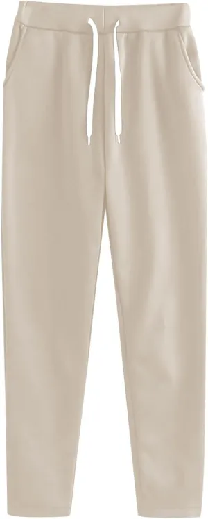 Womens Jogger Casual Sweatpants Trendy High Waisted Active Sport Workout Drawstring Pants Solid Color Lounge Trousers