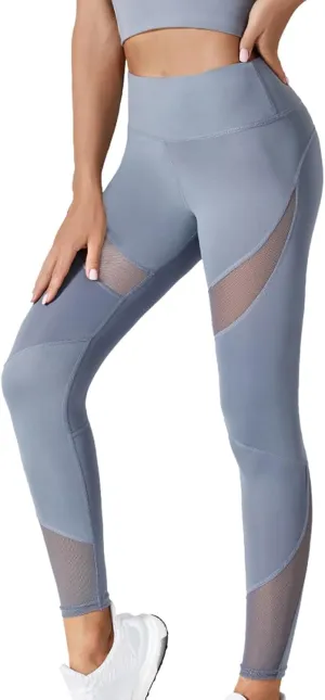 Women's Knit Breathable Yoga Pants Trendy Slim Tight Height Waist Gym Fitness Leggings Park Jogging Casual Sweatpants