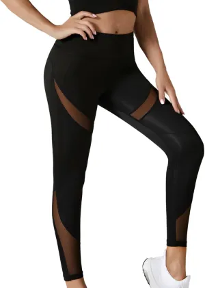 Women's Knit Breathable Yoga Pants Trendy Slim Tight Height Waist Gym Fitness Leggings Park Jogging Casual Sweatpants