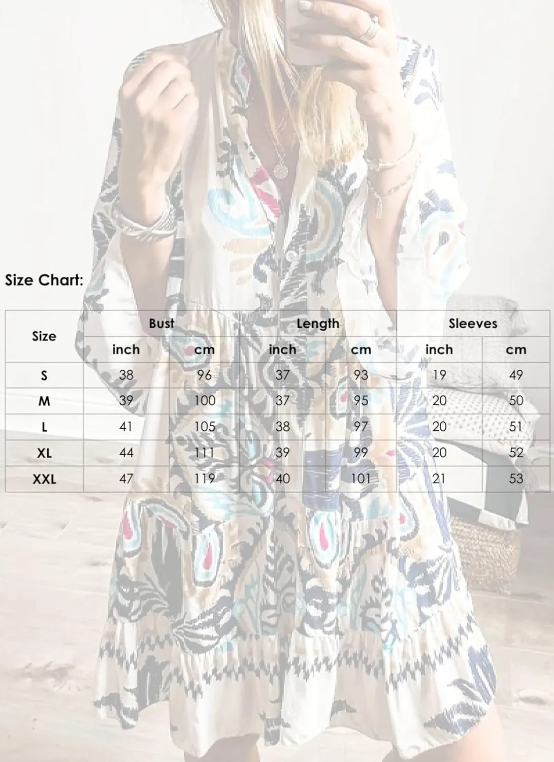 Women's Long Sleeve V Neck Button Down Shirt Dresses Casual Loose Fit Floral Print Shift Midi Dress Summer 2025