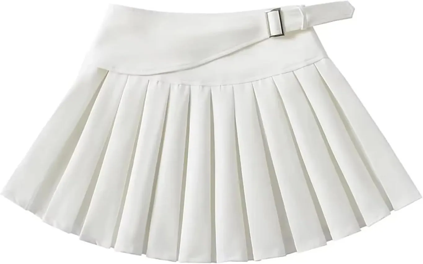 Womens Mini Pleated Skirt High Waisted Sexy Club Tennis Skirt A-Line School Uniform Y2k Short Preppy Skater Skirts